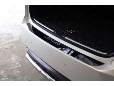Накладка на задний бампер зеркальный лист надпись Lexus ТСС для Lexus RX-200t/350/450h 2015-2021