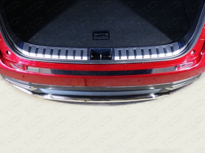 Накладка на задний бампер лист зеркальный для Lexus NX № LEXNX17-01