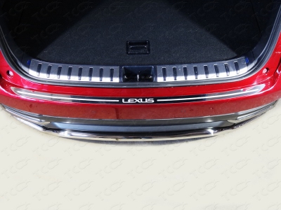 Накладка на задний бампер лист зеркальный надпись Lexus для Lexus NX № LEXNX17-03