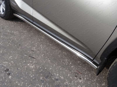 Пороги труба 60 мм ТСС для Lexus NX-200 2014-2017