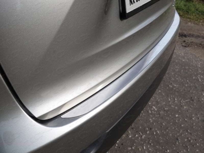 Накладка на задний бампер шлифованный лист ТСС для Lexus NX-200 2014-2017