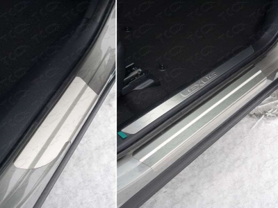 Накладки на пороги шлифованный лист для Lexus NX-200 № LEXNX20014-25