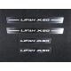Накладки на пластиковые пороги лист шлифованный надпись Lifan X60 4 шт ТСС для Lifan X60 2016-2021