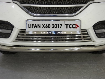 Накладка решетки радиатора 16 мм ТСС для Lifan X60 2016-2021
