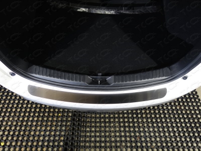 Накладка на задний бампер шлифованный лист ТСС для Mazda CX-5 2018-2021