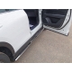 Пороги овальные с накладкой 75х42 мм ТСС для Mazda CX-5 2018-2021