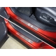 Накладки на пороги лист шлифованный с полосой 4 шт ТСС для Mazda CX-9 2017-2021
