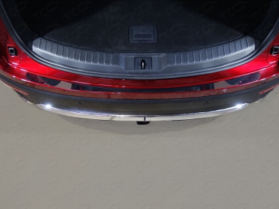 Накладка на задний бампер лист зеркальный для Mazda CX-9 № MAZCX917-05