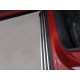 Пороги алюминиевые Slim Line Silver ТСС для Mazda CX-9 2017-2021