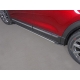 Пороги алюминиевые Slim Line Silver ТСС для Mazda CX-9 2017-2021