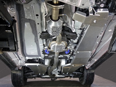 Защита топливопровода (алюминий) 4мм ТСС для Mazda CX-9 2017-2021
