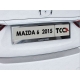 Накладка на задний бампер шлифованный лист надпись Mazda ТСС для Mazda 6 2015-2021
