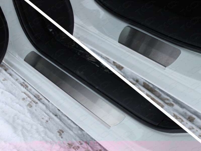 Накладки на пороги шлифованный лист ТСС для Mazda 6 2015-2021