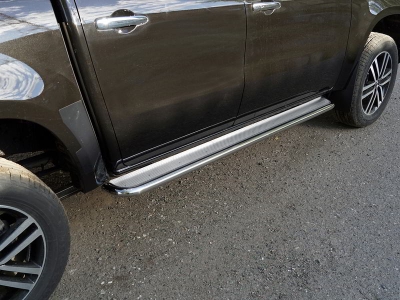 Пороги с площадкой нержавеющий лист 42 мм для Mercedes-Benz X-Class № MERXCL18-12