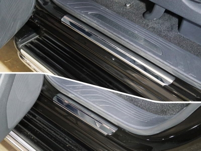 Накладки на пороги зеркальный лист 4 штуки для Mercedes-Benz X-Class № MERXCL18-22