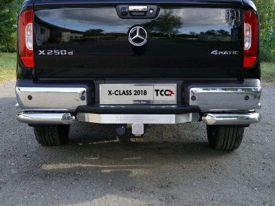 ТСУ Фаркоп ТСС оцинкованный с надписью Mercedes-Benz, шар E нержавеющий для Mercedes-Benz X-Class 2018-2021