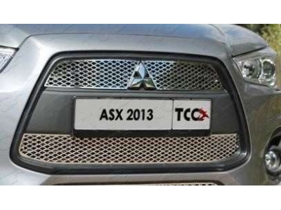 Накладка решётки радиатора верхняя лист ТСС для Mitsubishi ASX 2013-2016