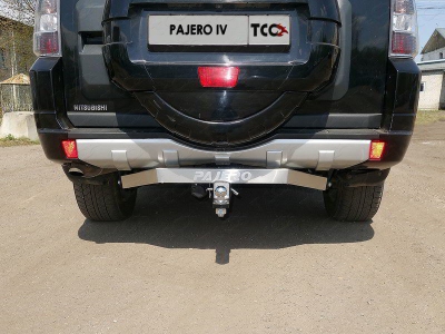 Фаркоп оцинкованный ТСС надпись Pajero для Mitsubishi Pajero 4 № TCU00085