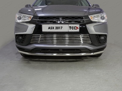 Защита переднего бампера 42 мм ТСС для Mitsubishi ASX 2017-2019