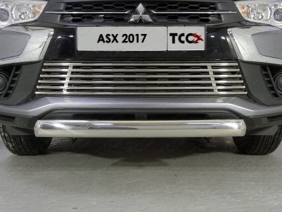 Накладка решетки радиатора нижняя 12 мм ТСС для Mitsubishi ASX 2017-2019