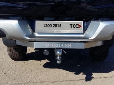 ТСУ Фаркоп оцинкованный ТСС усиленный с надписью Mitsubishi для Mitsubishi L200 № TCU00113