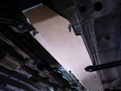 Защиты комплект алюминий 4 мм картер и КПП, топливопровод, бак ТСС для Mitsubishi Outlander 2012-2018