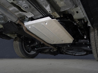 Защиты комплект алюминий 4 мм картер и КПП, топливопровод, бак ТСС для Mitsubishi Outlander 2012-2018