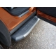 Пороги алюминиевые ТСС с накладкой серые для Nissan Murano 2016-2021