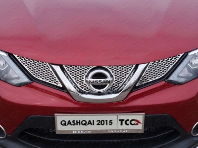 Накладка решётки радиатора верхняя лист ТСС для Nissan Qashqai 2014-2021