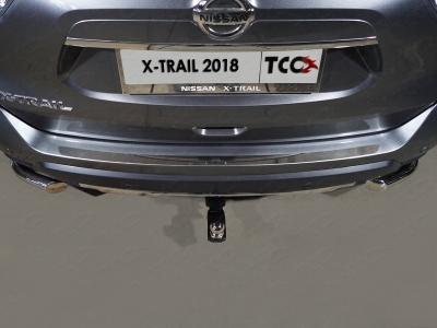 Накладка на задний бампер зеркальный лист для Nissan X-Trail T32 № NISXTR18-07