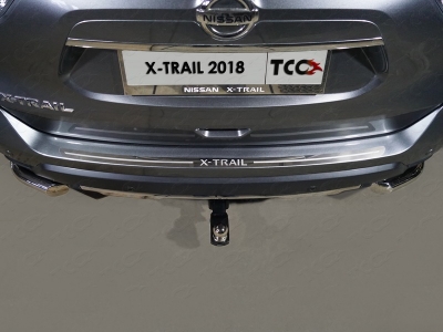 Накладка на задний бампер зеркальный лист надпись X-Trail для Nissan X-Trail T32 № NISXTR18-09
