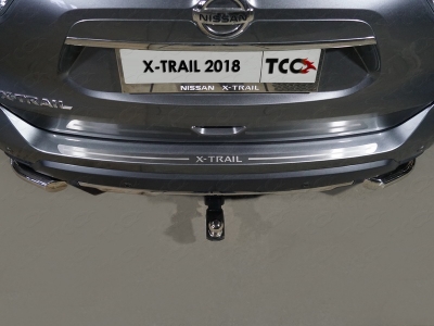 Накладка на задний бампер шлифованный лист надпись X-Trail для Nissan X-Trail T32 № NISXTR18-10