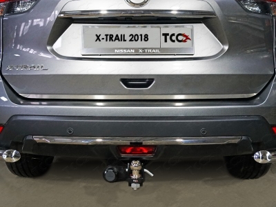 Накладка на заднюю дверь шлифованный лист ТСС для Nissan X-Trail T32 2018-2021