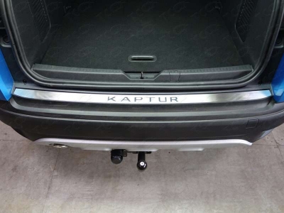 Накладка на задний бампер лист шлифованный надпись Kaptur ТСС для Renault Kaptur 2016-2021