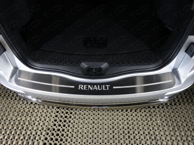 Накладка на задний бампер шлифованный лист надпись Renault для Renault Koleos № RENKOL17-16