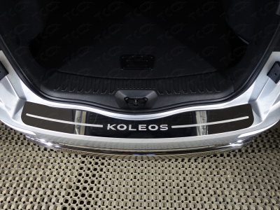 Накладка на задний бампер зеркальный лист надпись Koleos для Renault Koleos № RENKOL17-17