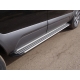 Пороги алюминиевые Slim Line Silver ТСС для Land Rover Discovery Sport 2014-2021