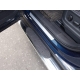 Пороги овальные с накладкой 120х60 мм ТСС для Skoda Kodiaq 2018-2021
