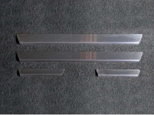 Накладки на пороги внешние зеркальный лист для Skoda Octavia A7 № SKOOCT15-06