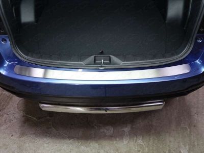 Накладка на задний бампер шлифованный лист для Subaru Forester № SUBFOR16-21