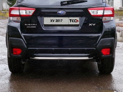 Защита заднего бампера 42 мм ТСС для Subaru XV 2017-2021