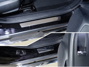 Накладки на пороги зеркальный лист 4 штуки для Subaru XV № SUBXV17-25