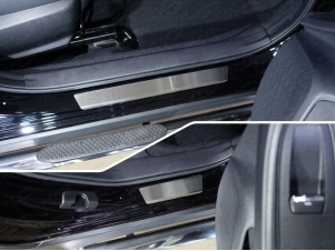 Накладки на пороги шлифованный лист 4 штуки для Subaru XV № SUBXV17-26