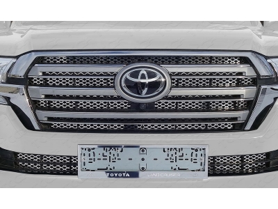 Решетка радиатора верхняя лист ТСС для Toyota Land Cruiser 200 2015-2021
