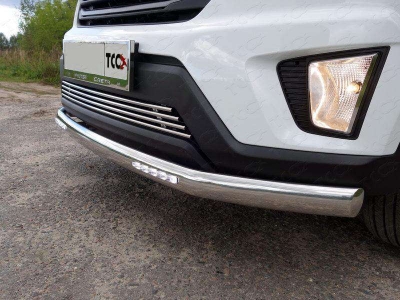Защита переднего бампера с ДХО 60 мм ТСС для Volkswagen Multivan/Caravelle 2009-2015