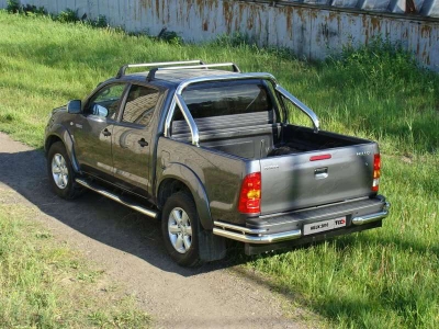 Защита кузова пикапа 76 мм ТСС для Toyota Hilux 2008-2011