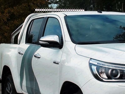 Защита кузова и заднего стекла с фарой без надписи 76 мм для Toyota Hilux № TOYHILUX15-47