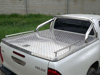 Защита кузова и заднего стекла без надписи 76 мм для Toyota Hilux № TOYHILUX15-46
