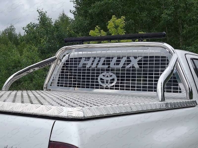 Защита кузова пикапа и заднего стекла с фарой 75х42 мм  для Toyota Hilux № TOYHILUX15-42