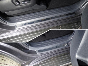 Накладки на пластиковые пороги зеркальный лист 4 штуки для Toyota Land Cruiser Prado 150 № TOYLC15017-21